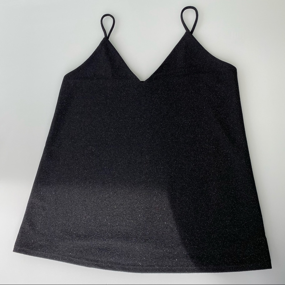 Glitter Black Tank Top